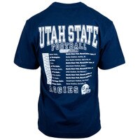 Utah State football 2026 schedule unisex navy t-shirt